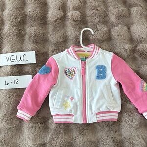 Little Sleepies Pink and White Jean Jacket
